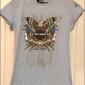 NWOT - Women’s Light Blue Harley T-shirt